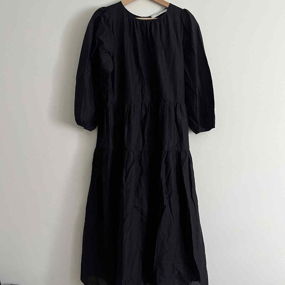Something to Hold Tiered Sleeved Dress in navy - New - Picture 4 of 6